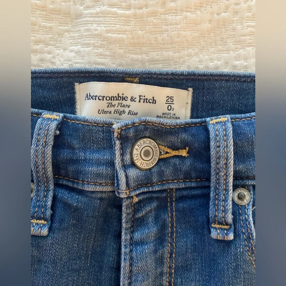 Abercrombie & Fitch Blue Flare Jeans - Picture 2 of 5